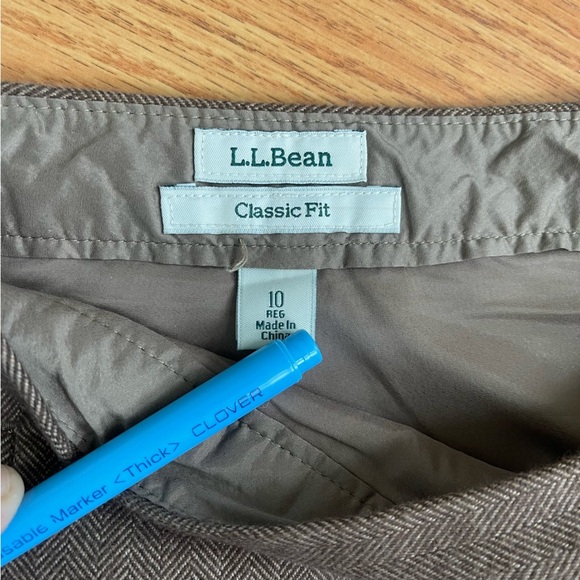 L.L. Bean brown cotton midi skirt size 10 - Picture 3 of 5